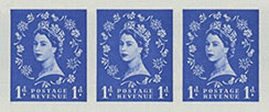 Stamp sheet with head of Queen Elizabeth II